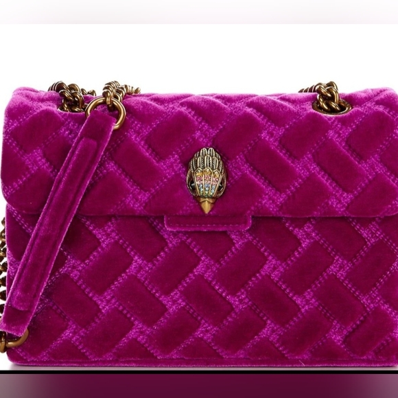 Kurt Geiger LondonKensington Quilted Velvet Medium Shoulder Bag - Picture 10 of 12